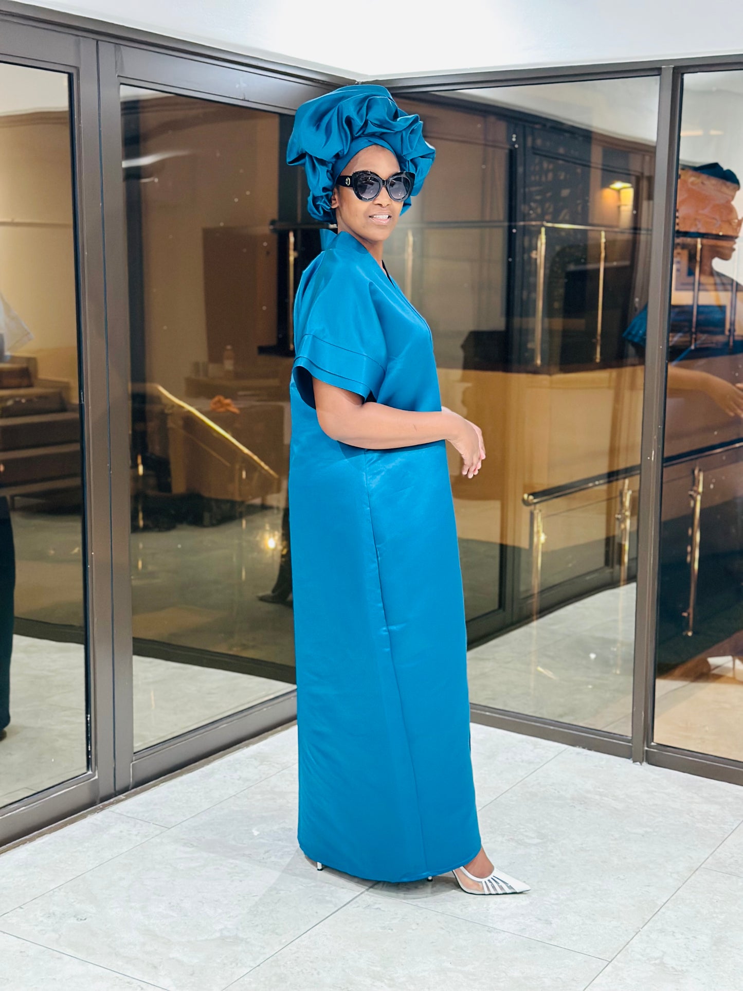 Pleated sleeve`Bou Bou Dress