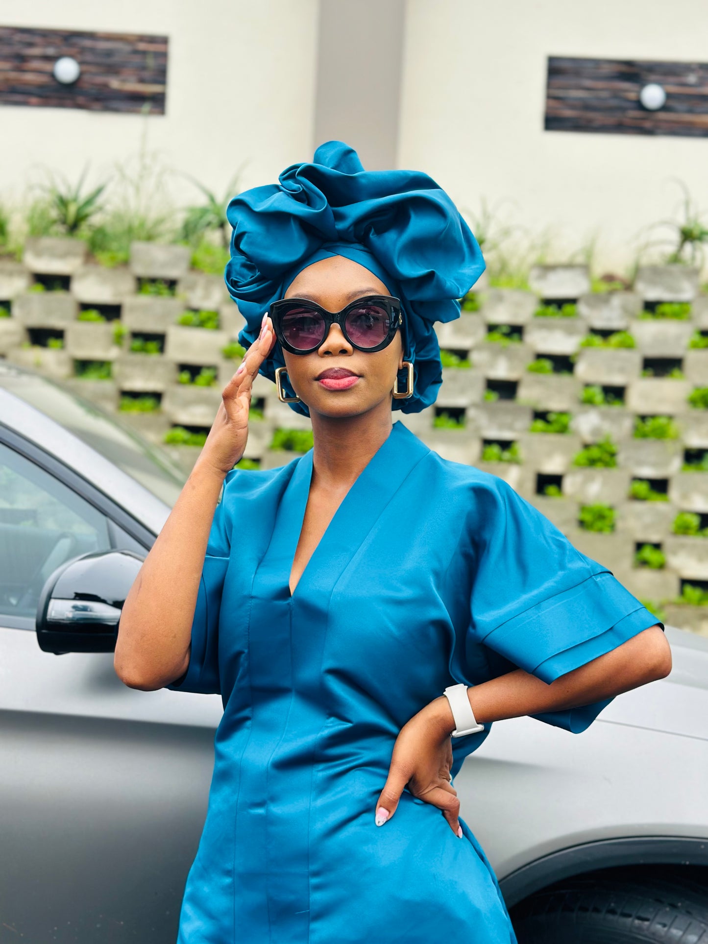 Pleated Sleeve Bou Bou Dress