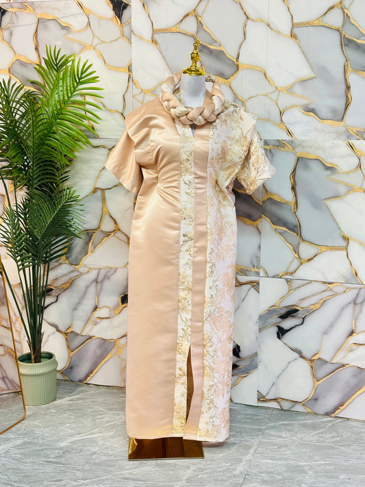 Nude kaftan Bou Bou +headband