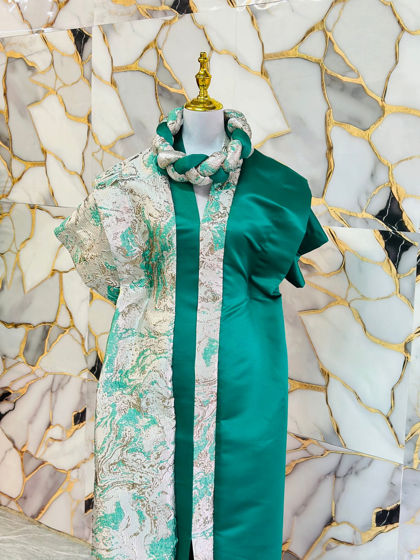 Textured Kaftan bou bou Dress