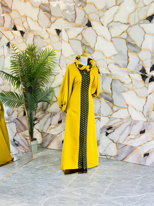Yellow gold Bou Bou dress + headband