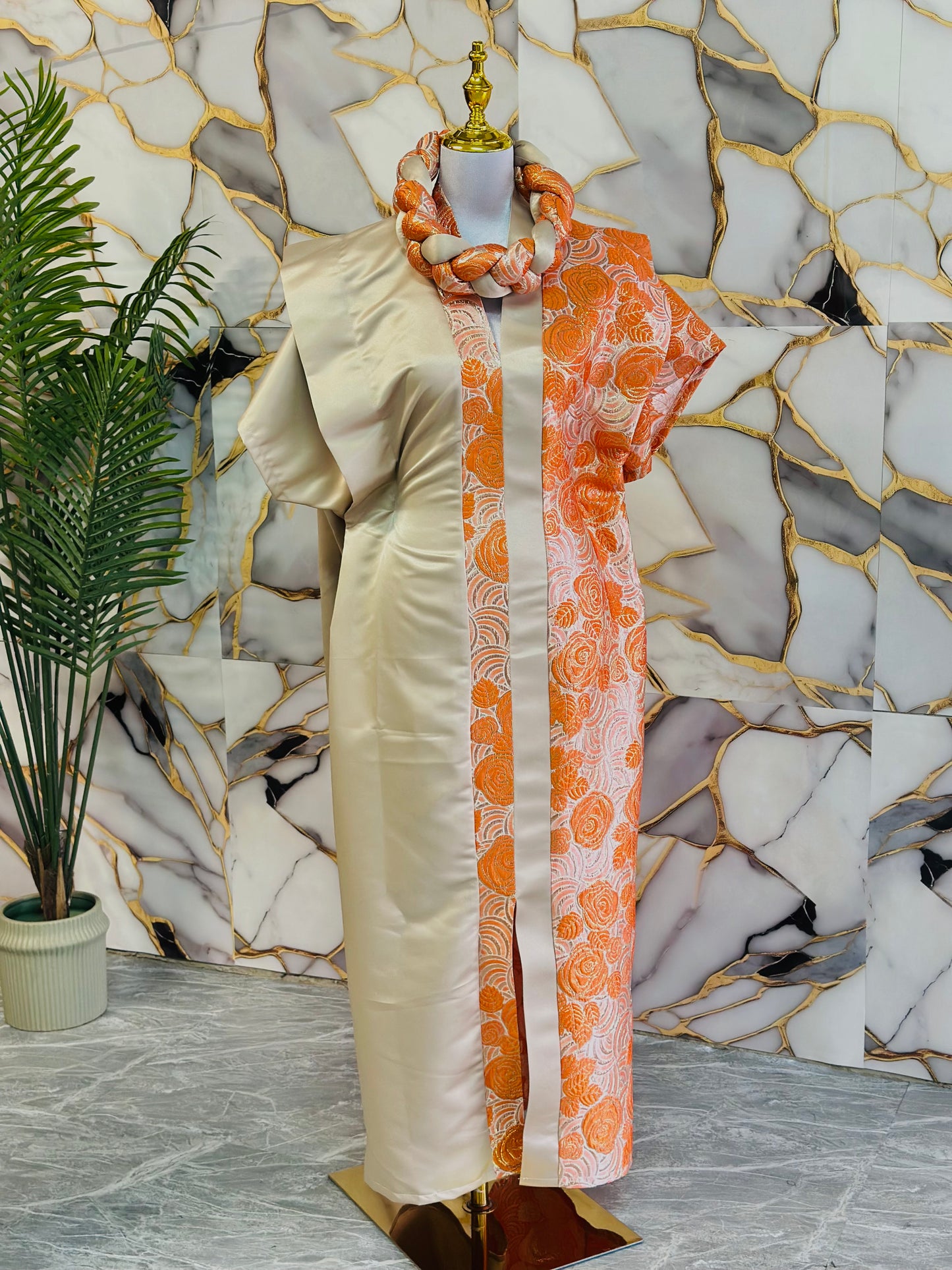 Textured Kaftan Dress