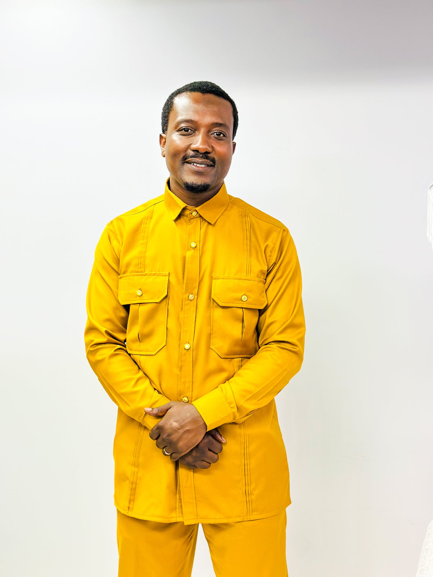 Collar Shirt and Pants Man’s Set