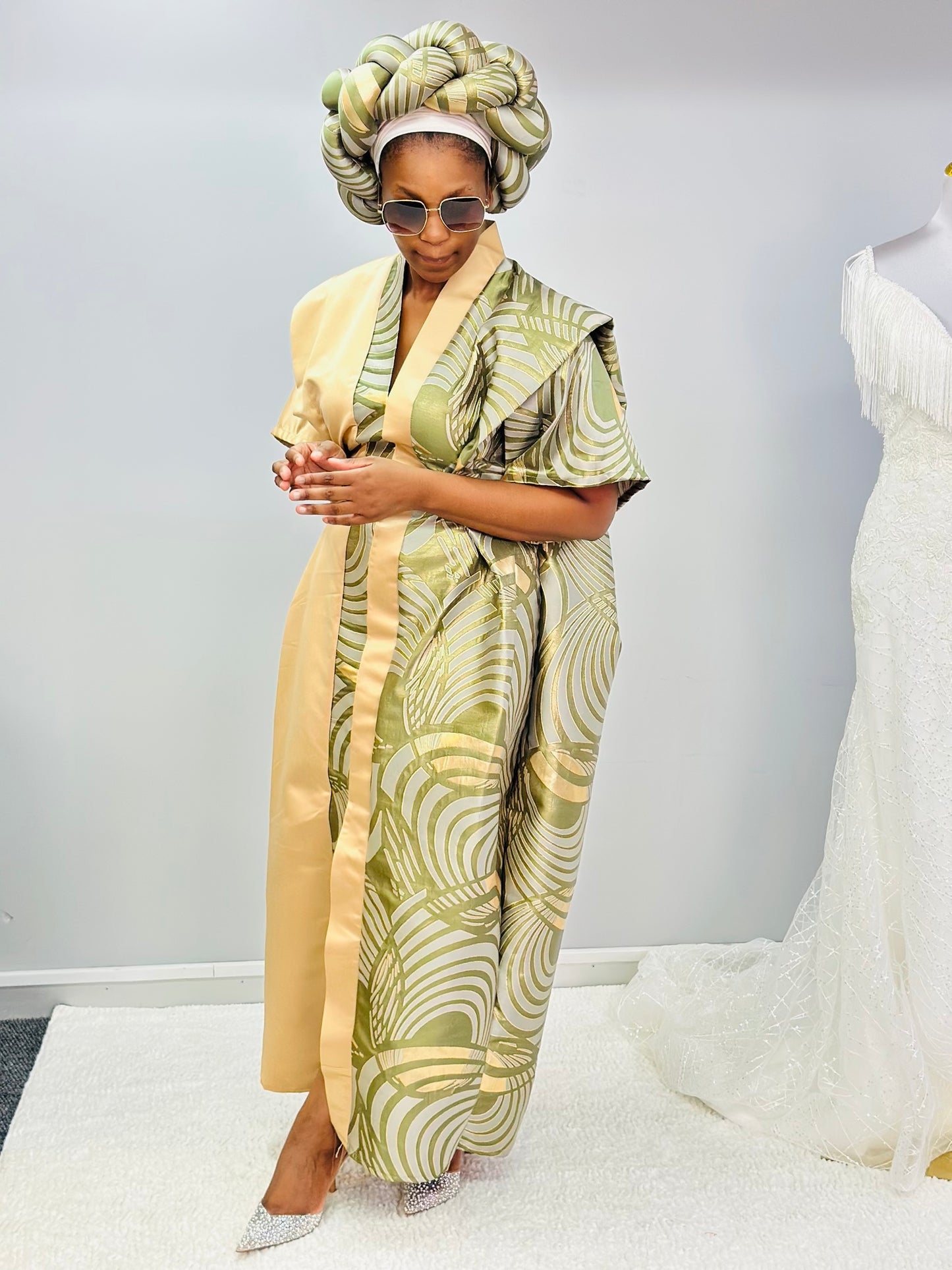 Textured kaftan Bou Bou dress
