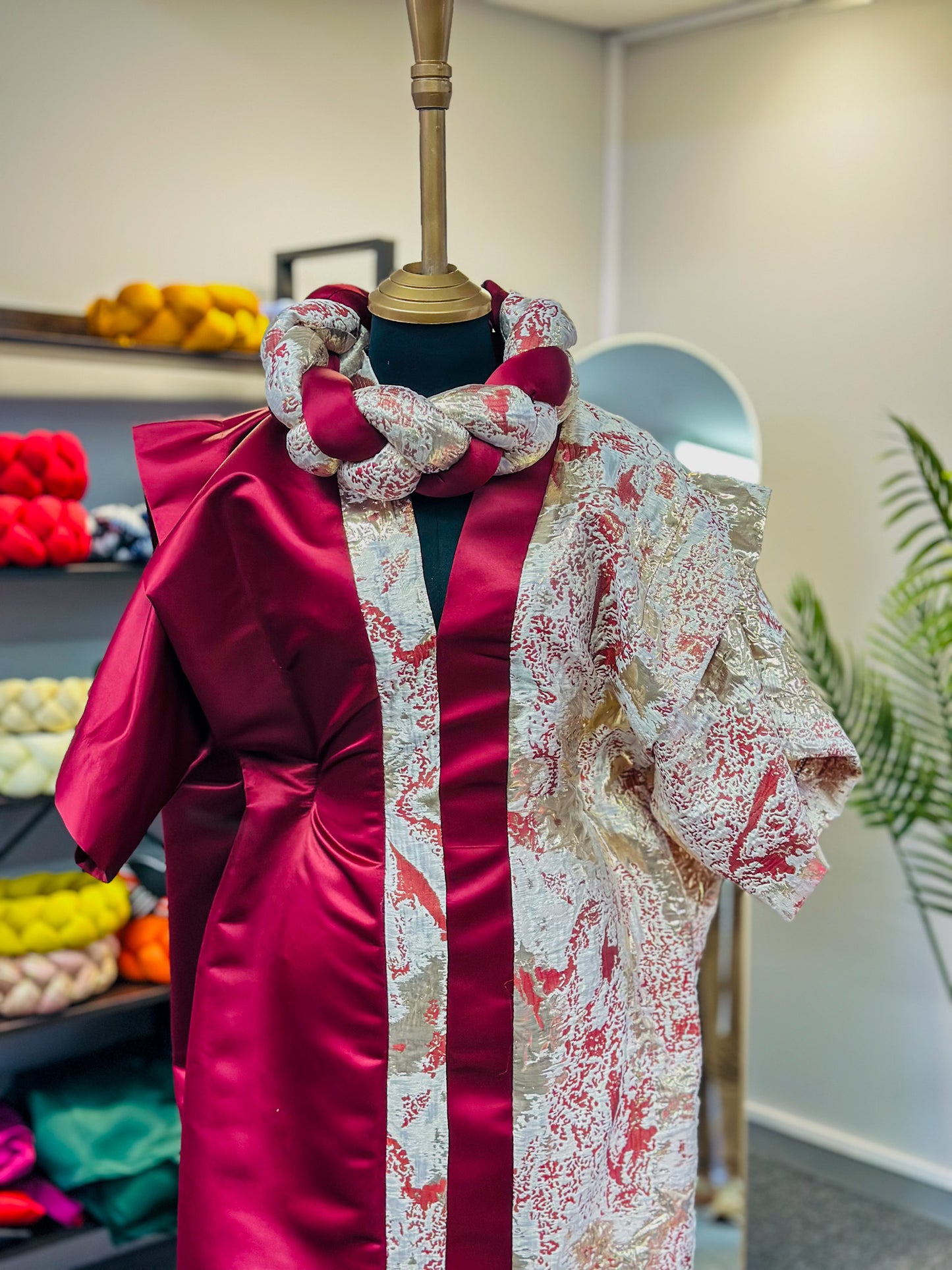 Textured kaftan Bou Bou