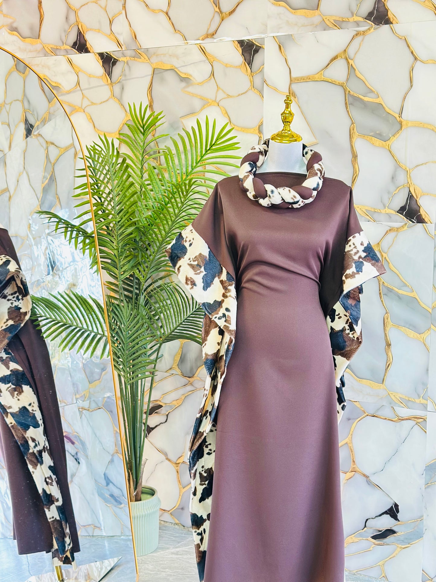 Brown Moo moo Bou Bou dress