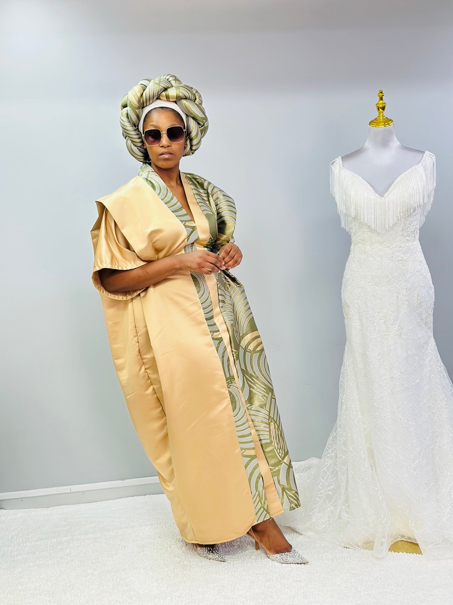 Textured kaftan Bou Bou dress