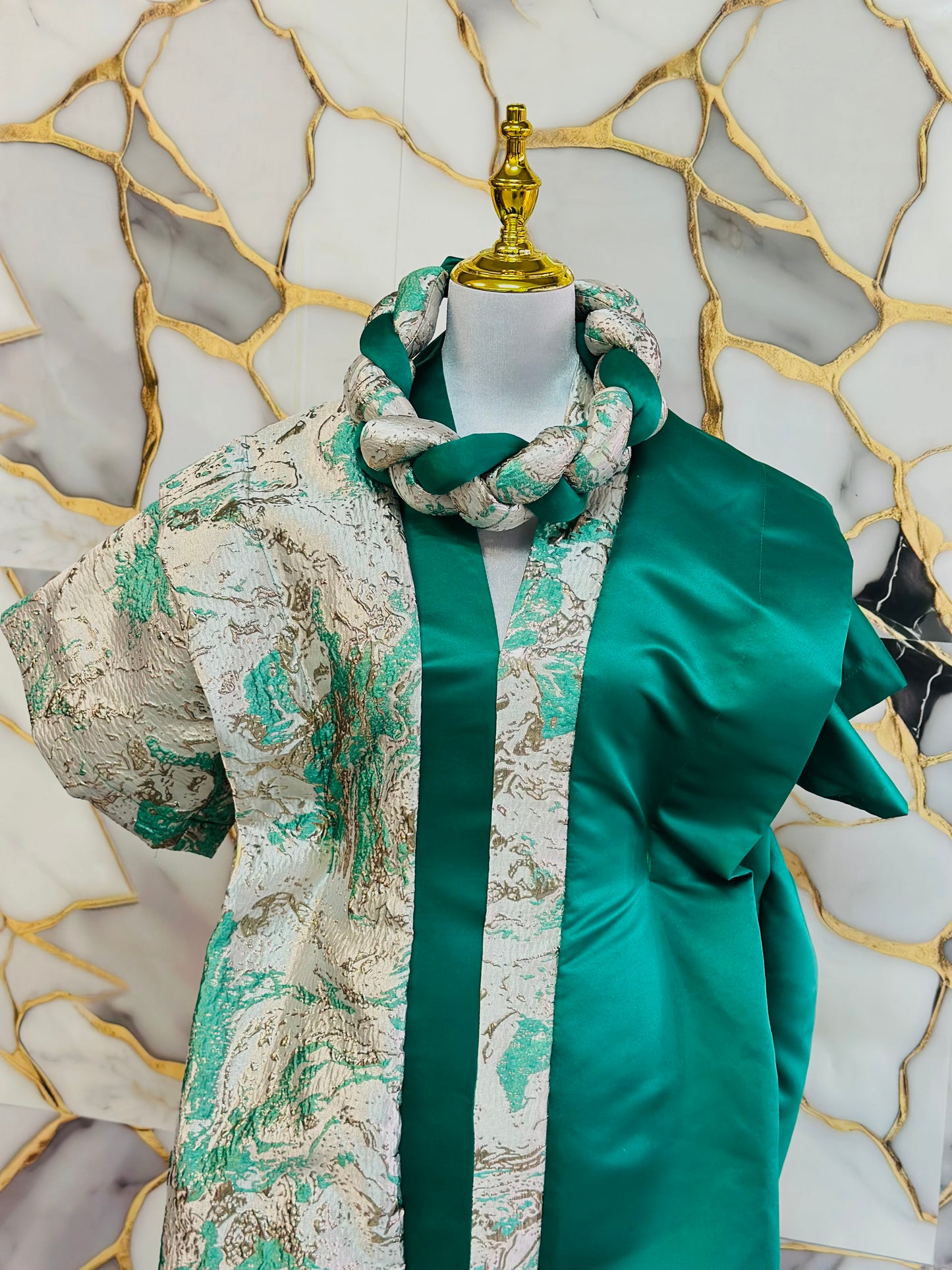 Textured Kaftan bou bou Dress