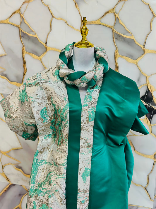 Textured Kaftan bou bou Dress