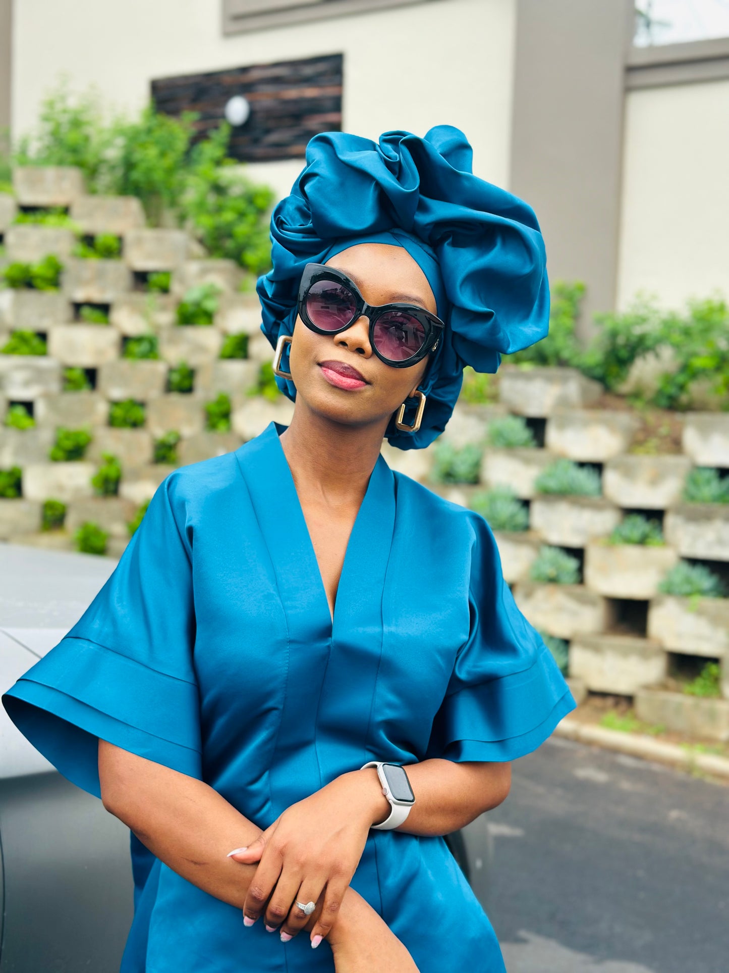 Pleated Sleeve Bou Bou Dress