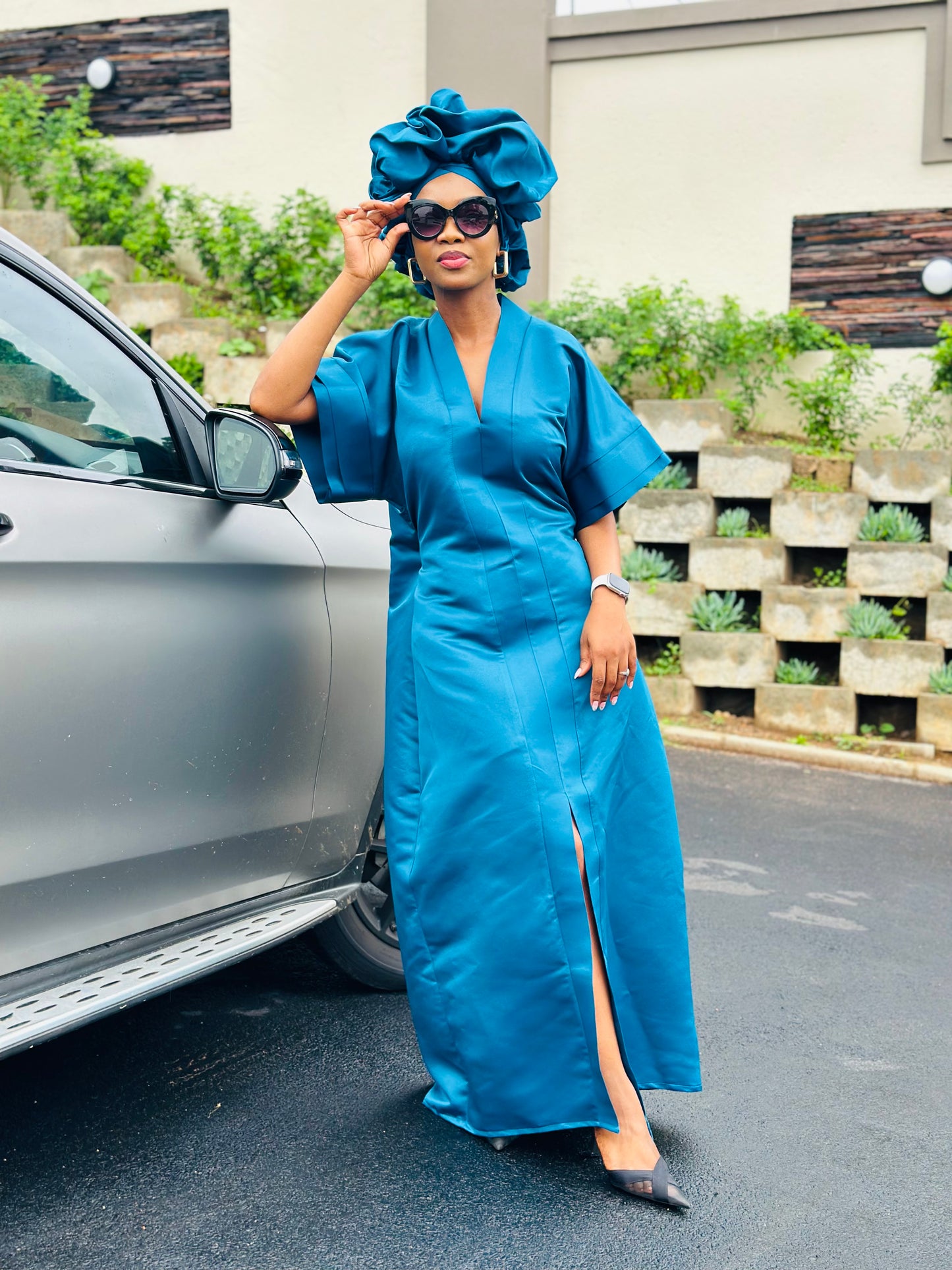 Pleated Sleeve Bou Bou Dress